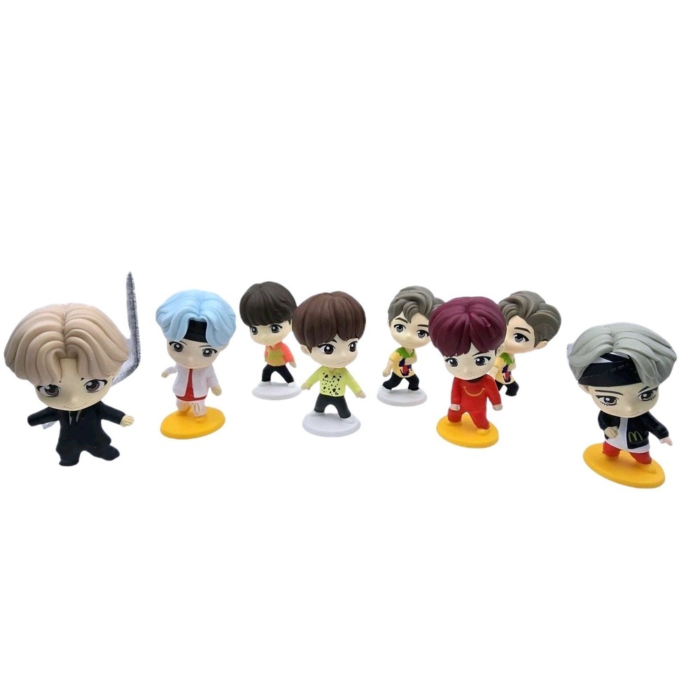 Lot of 8 McDonald's TinyTAN BTS Happy Meal Figures 2025 Throwback &‎ Encore - Picture 2 of 9
